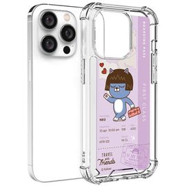 [S2B] KAKAO FRIENDS Clear AirCushion Reinforced Case – Slim, Shock-Absorbing, Wireless Charging Compatible, Camera & Button Protection for iPhone - Made in Korea